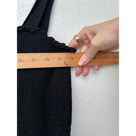 Zesica Women’s Black Tie-Strap Smocked Maxi Dress US S - Picture 12 of 15